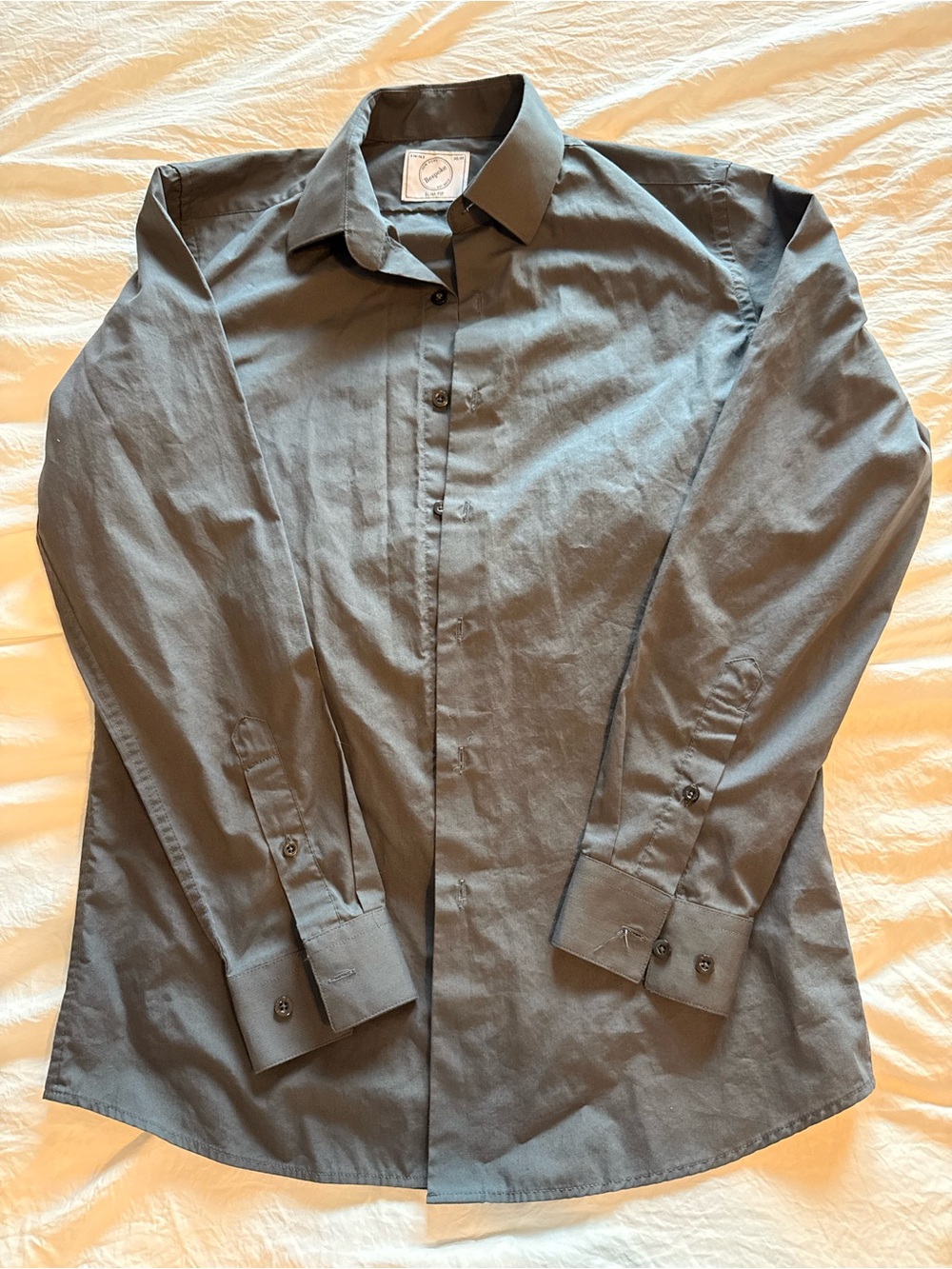 Bespoke Charcoal Gray Men's Dress Shirt
